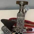 خنجر - قديمية - جنبية صب فضة قرن طبيعي