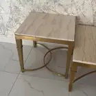 طاوله ذهبيه فخمه اخت الجديده 3قطع كبيره