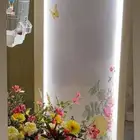 لوحة استقبال خشب مع ليد يمكت تغير الورق