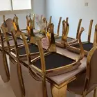 طاولة طعام رخامية ب10 كراسي