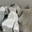 عرض ثلاث فساتين اقمشه سوارفسكي ب200