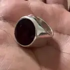 خاتم فضه عقيق يماني كبدي