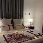 تجهيز غرف عرسان بالورد
