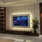 ديكورات داخليه شيبورد خشب مرايات خلفيه شاشه خلفيه سرير
