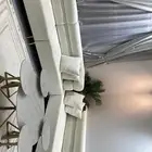 كنب نظيف وجديد مع طاوله كبيره و4 خدمه وطاولة بلازما وزوليه