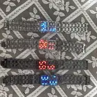 ساعة LED معدنية عصرية - تصميم سوار انيق و جميل