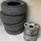 اربع جنوط ديزل بالد و اربع كفرات دلوب نص عمر