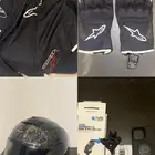 للبيع خوذه وجاكيت وقلفزات وقاعدة جوال