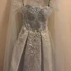 فستان سماوي للبيع ملبوس مرا وحده وبس 5 ساعات