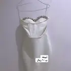 فستان ابيض نظيف كريستال السعر 80