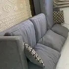 كنب حرف L رصاصي للبيع بمنطقه ساجر السعر 300