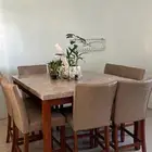 طاولة طعام رخام 8 كراسي جلد