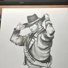 لوحة ارثر مورغان رسم يدوي