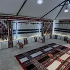 خيام المنزل الملكية قماش تنزاني هيكل حديد بدون اطناب