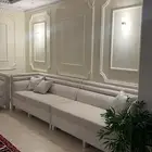 كنب ثلاث قطع رمادي فاتح جديد