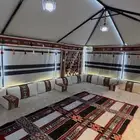 خيام المنزل الملكية قماش تنزاني هيكل حديد بدون اطناب