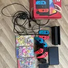 سويتش أوليد بكامل ملحقاته شاشه و3 أجهزة تحكم و3 ألعاب وشاحن