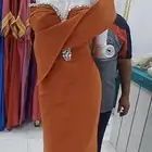 فستان لون طوبي لبس مقاس L
