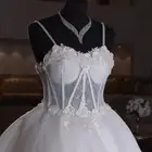 فستان عرس ناعم و فخم مع طرحة و طقم زركون (لبسة واحدة فقط)