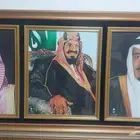 لوح ملكية  تتضمن صور الملك عبد العزيز  المؤسس  الملك سلمان