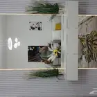 رف عائم ومرايا ساحره مع بديل الخشب