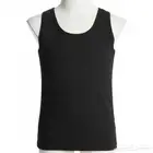 جودة تضمن الراحة  فانيلة حفر ولادي قطن 100  بلون أسود أنيق.