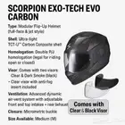 خوذة دباب سكوربيون Scorpion Exo-Tech Evo Carbon
