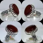 عقيق يمني صياغة عارف فضة عيار 990