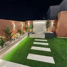 تنسيق حدايق القصيم تصميم أحواض زراعة غرف زجاجيه شلالات