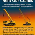 كرين  Large Crane Rentals for Heavy Lifting Projects