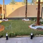 تنسيق حدائق شلالات ومظلات وجميع النباتات بالاحساء