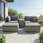 جلسة خارجية مكون من 4 مقاعد مفرد و طاولة صناعة صينية