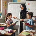 معلمة إنجليزي وماث ولغتي