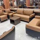 طقم كنب جلد فخم لون جملي حق مدير كبير