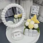 شمعة باقة ورد مع مرايا