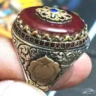 خاتم فضة حجر عقيق فاخر