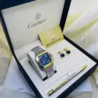 متجر_كاتشي طقم رجالي من كارتييه سانتوس مكشوف