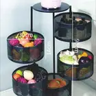 رف وسله تخزين الفواكهه والخضار للمطبخ بعربات متحرك و ثابت