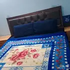 For sale bed with mattress and wardrobe