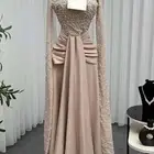 فستان لحمي لؤلؤ