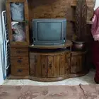 مكتبة تلفزيون خشب عالي الجودة دولاب للعرض و التخزين و ادراج