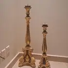 طقم شمعدانات ايطالي فخمة للديكور (حبتين) كبيرة وصغيرة