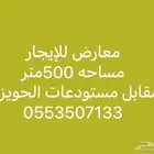 معارض للايجار مقابل مستودعات الحويزي طريق الصناعيه