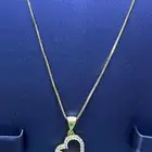 سلسلة فضة 925 ايطالي مطلي بالذهب عيار 18