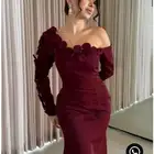 فستان احمر بورود جديد
