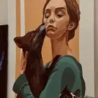 لوحة رسم ألوان اكريلك وألوان زيتي