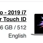 ماك بوك برو 2019 تاتش بار