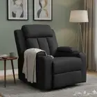 كرسي استرخاء هزاز ودوار - مع حامل للأكواب-فاخر - بعدة ألوان