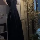 فستان كحلي مستعمل نظيف