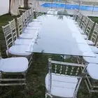 تأجير طاولات زجاج وكراسي شفاف